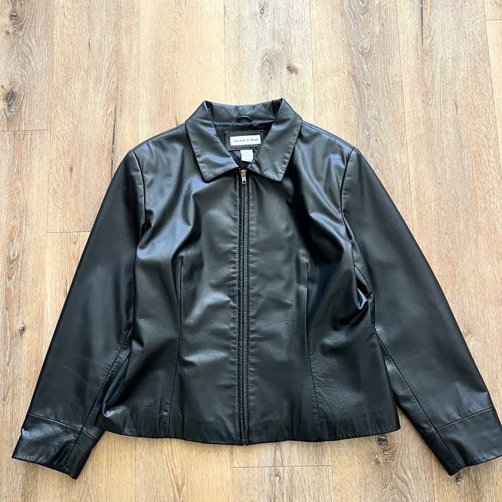 VINTAGE PRESTON & YORK 90’s LEATHER MINIMALIST JACKET